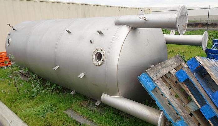Used Tank, 1,800 Gallon, 316 Stainless Steel, 80 PSI, Optimum Filter, #S742934