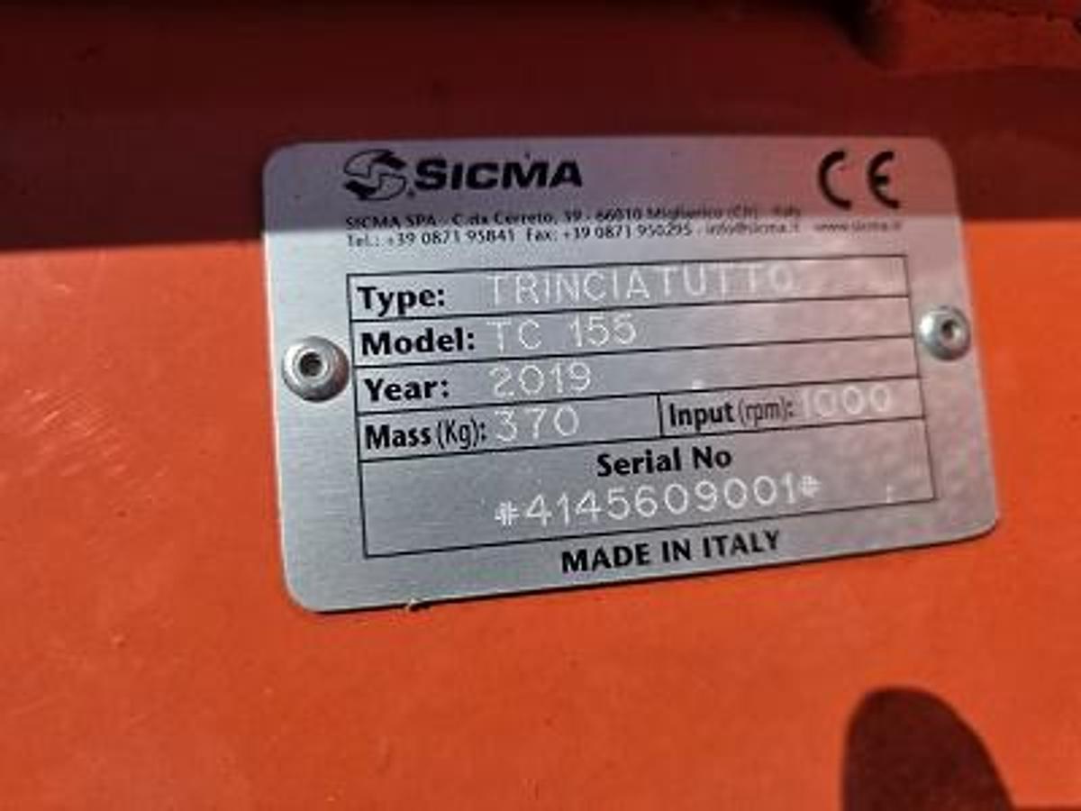 Used Klepelmaaier Sicma TC155