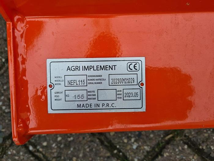 Used Klepelmaaier Agri Implement 115cm gebruikt.