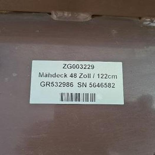 Used Grasshopper maaidek 122cm Z.L. met mulchkit