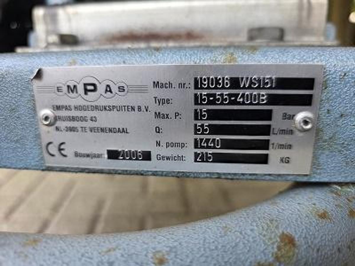 Used Motorvatspuit Empas 400 liter gebruikt
