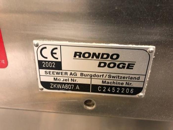 Used 2002 Rondo ZKWA607.A Dough Calibrator & Duster