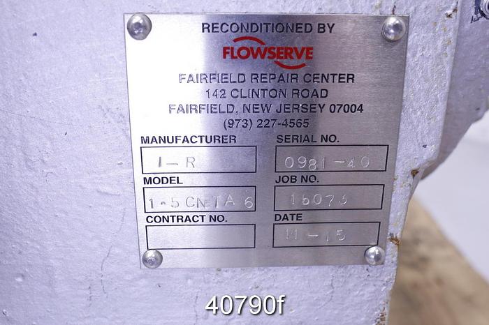 Refurbished Ingersoll Rand CNTA Boiler Feed Pump #40790