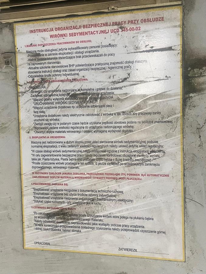 Used 2005 Westfalia Separator GmbH Decanter centrifuge, type UCD 345-00-02