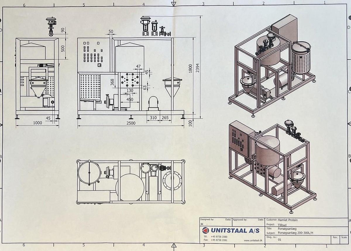 Used 2008 UNISTAAL A/S UHT sterilizer unit - pilot plant