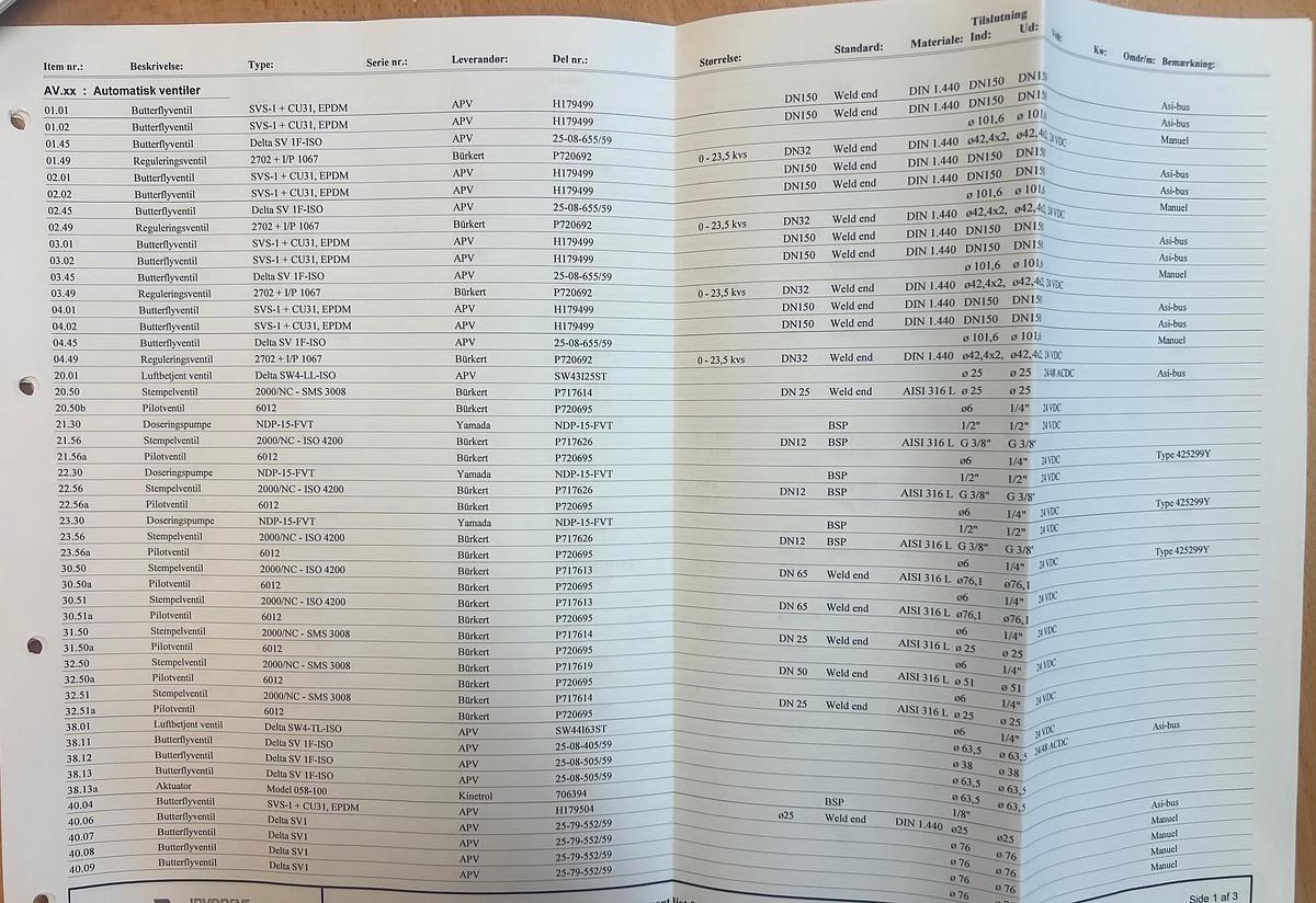 Used 2006 APV Invensys A/S UF- membrane plant