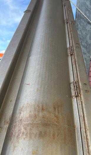 Used Screw conveyor, Ø230 mm x 3000 mm in stainless steel with gear motor