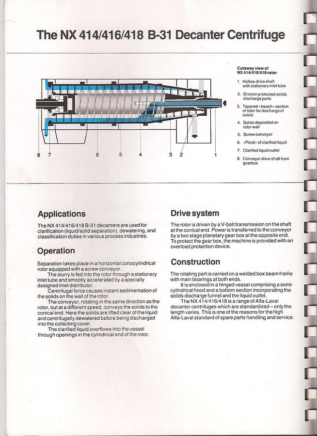 Used Alfa Laval NX 418B-31G - decanter unit