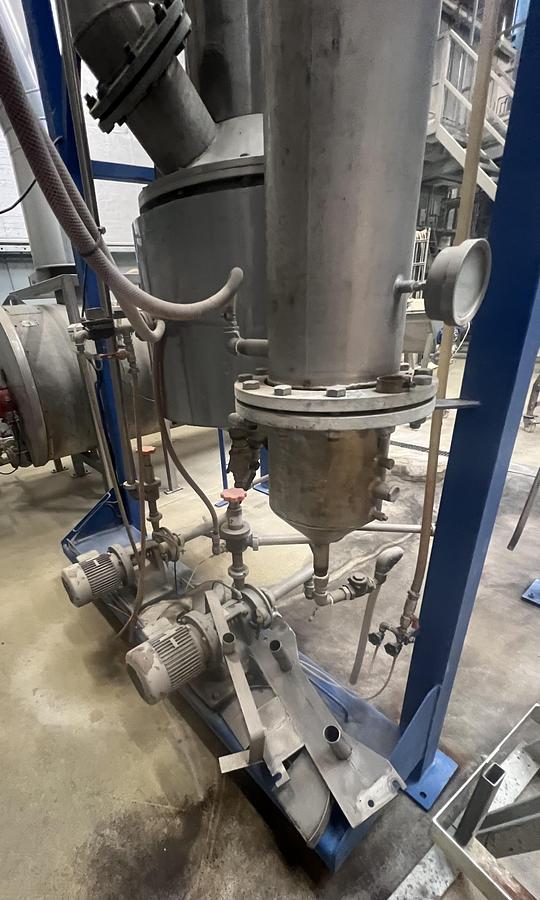 Used 1989 Jensen & Nowak ApS 1-step Falling-Film vacuum evaporator unit