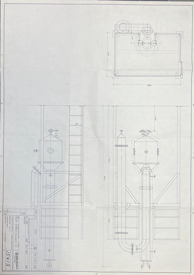Used Brdr. Hetland A/S, 1-step Falling-Film vacuum evaporator unit