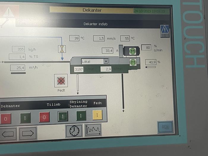 Used 2009 Westfalia Separator GmbH Decanter centrifuge, type UCF 466-00-35