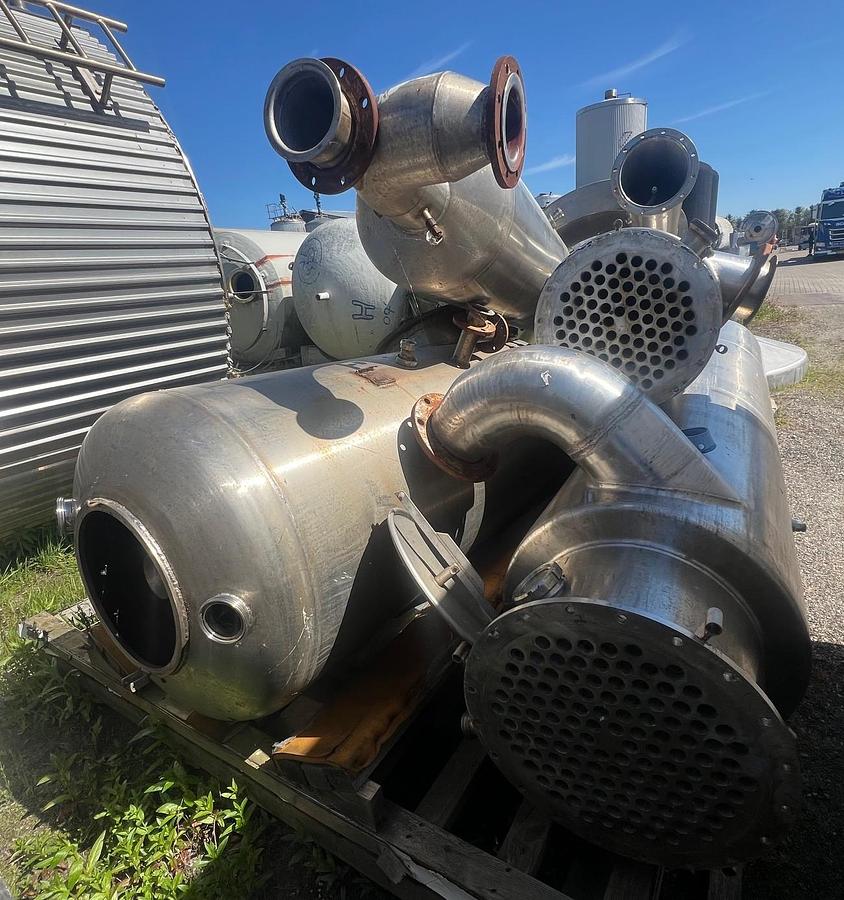 Used 2-step falling film evaporator.