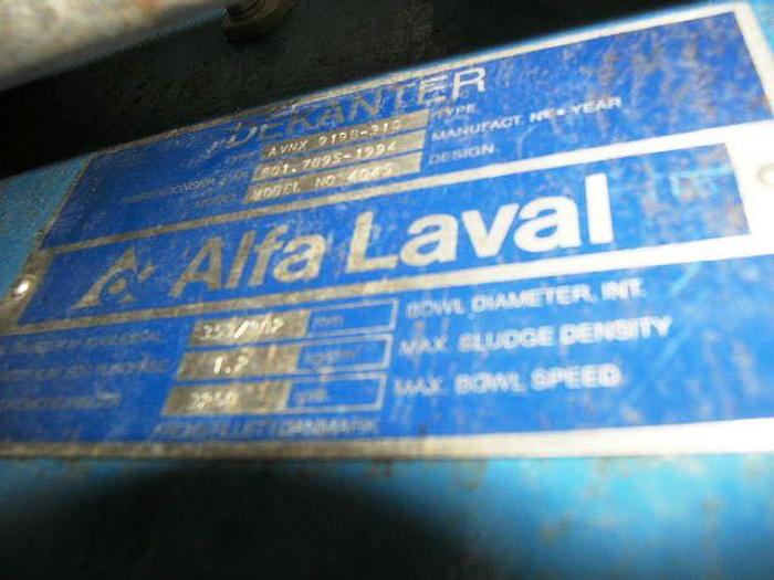 Used Mobile Alfa Laval unit with Alfa Laval AVNX 919B-31G decanter