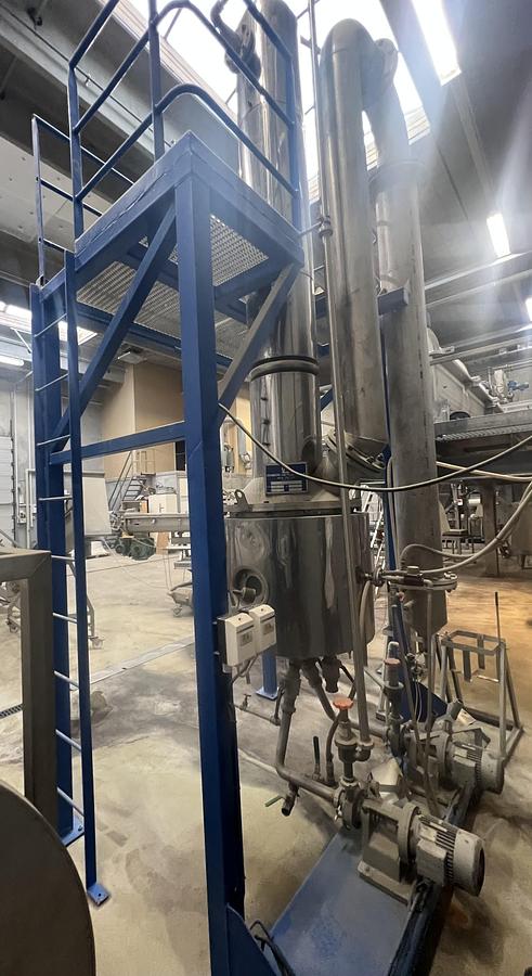 Used 1989 Jensen & Nowak ApS 1-step Falling-Film vacuum evaporator unit