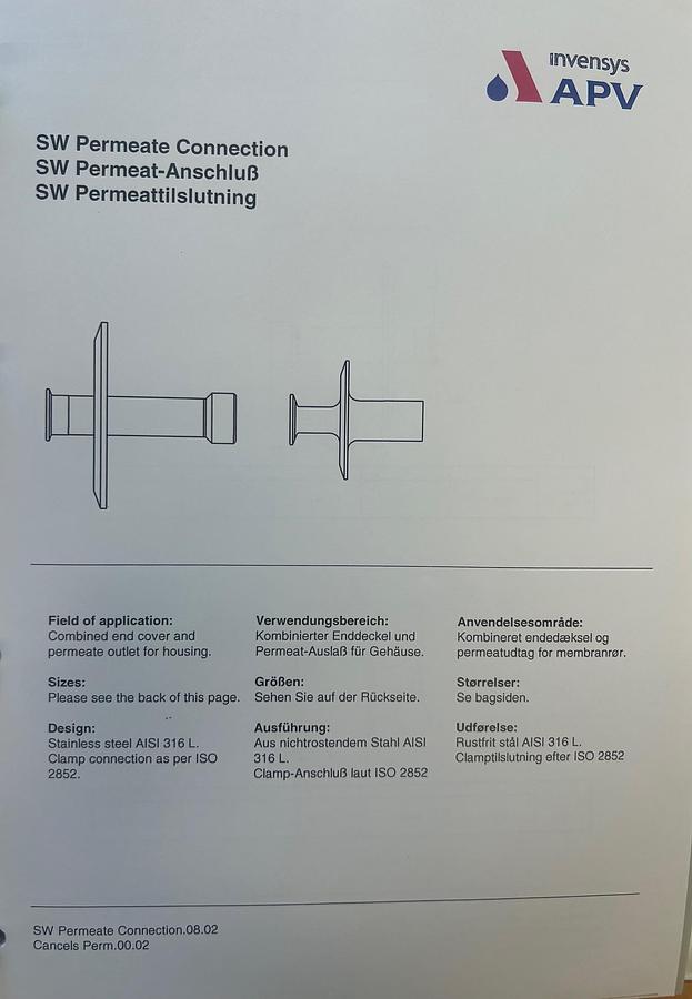 Used 2006 APV Invensys A/S UF- membrane plant