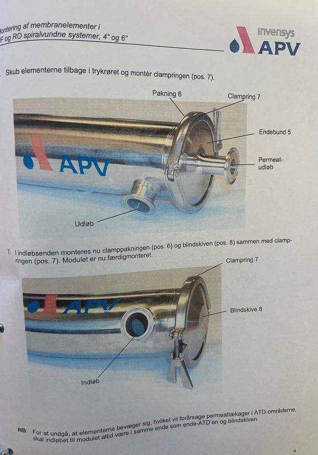 Used 2006 APV Invensys A/S UF- membrane plant