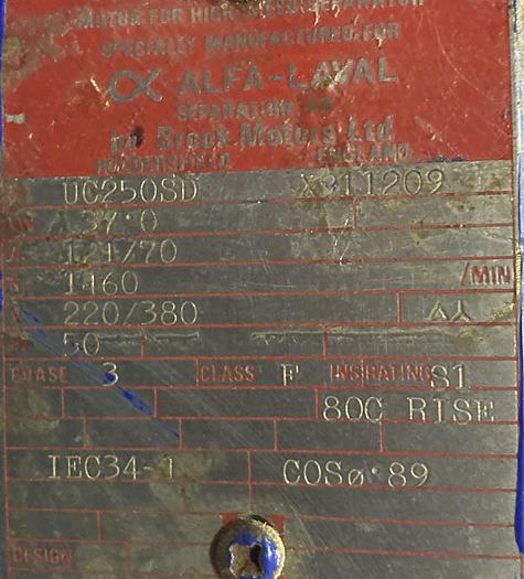 Used Alfa-Laval BRPX 417 XGD-74