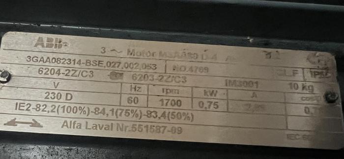 Refurbished Alfa-Laval MAB 103B-24 purifier unit