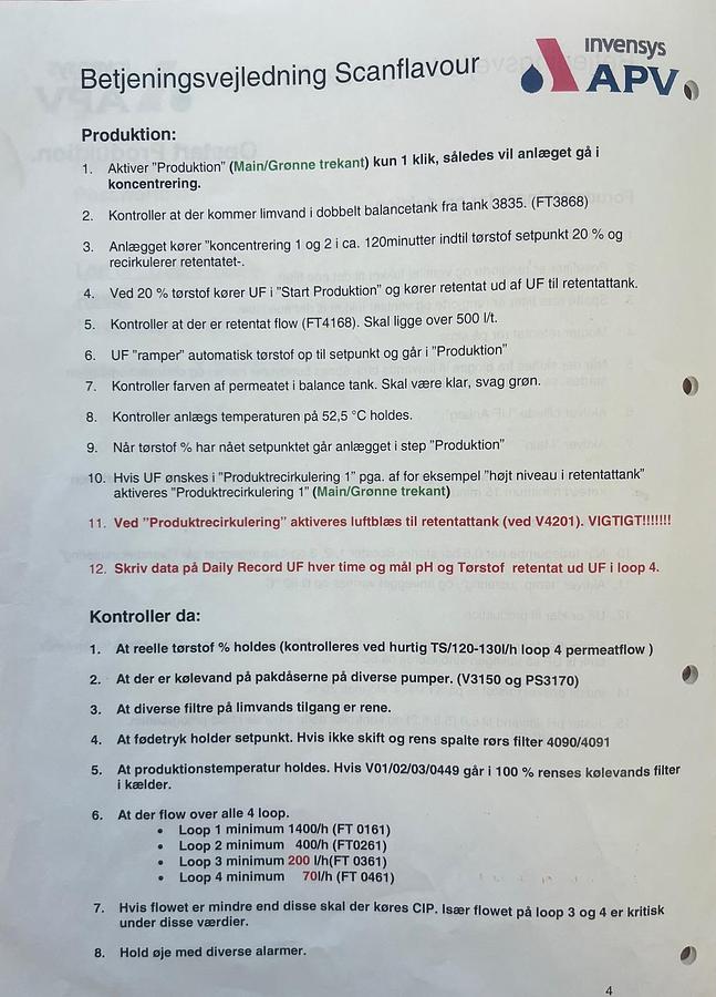 Used 2006 APV Invensys A/S UF- membrane plant