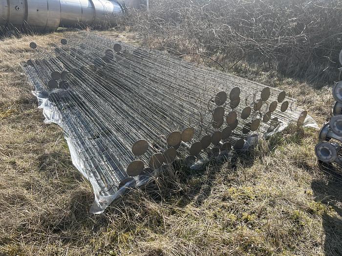 Used Pulse Jet Bag filter for exhaust air cleaning. AISI 304. Explosion proof.