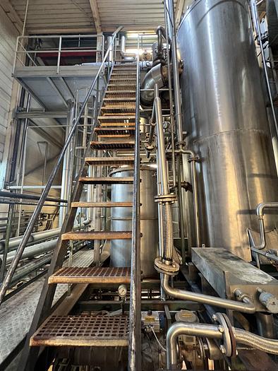 Used 1975 APV - ANHYDRO 4-step Falling-Film vacuum evaporator unit