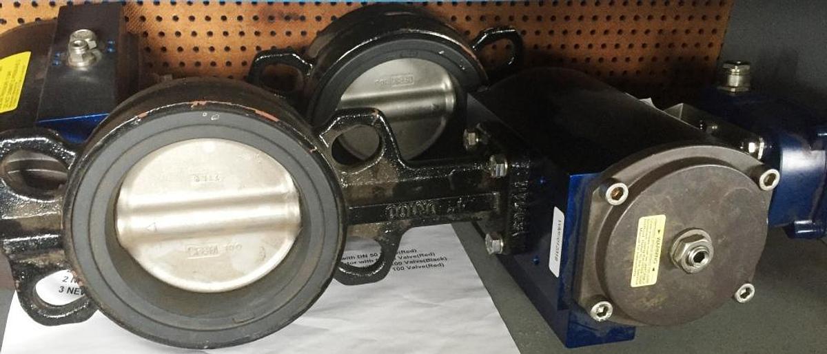 UNI-VALVE Stainless steel butterfly valve, DN50 - with WIRE MATIC 8 SR actuator and WM POSITION MONITORING SWITCH, ITS-100