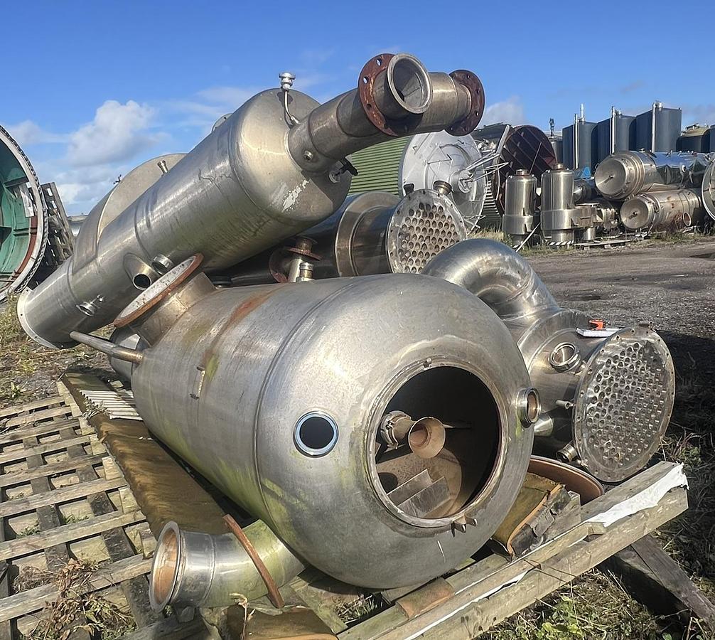 Used 2-step falling film evaporator.