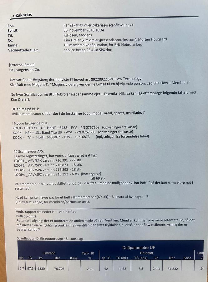 Used 2006 APV Invensys A/S UF- membrane plant