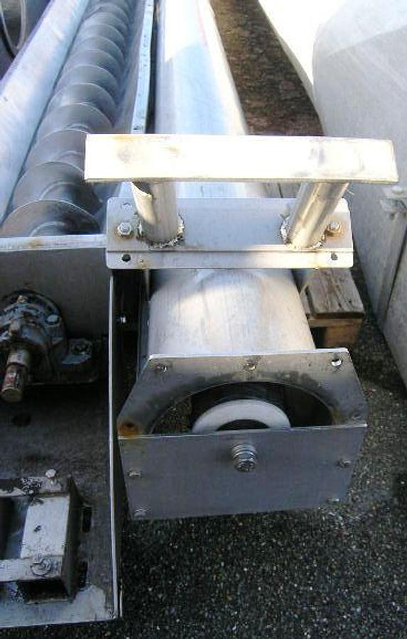 Used Horizontal powder conveyor – stainless steel – lenght 4,5 meter.