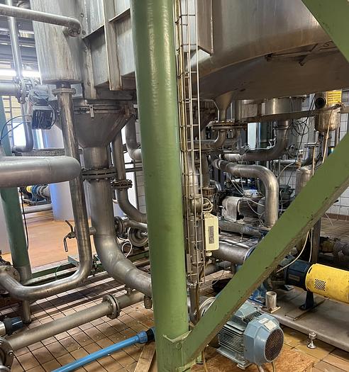 Used 1975 APV - ANHYDRO 4-step Falling-Film vacuum evaporator unit