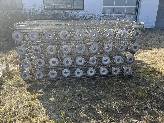 Used Pulse Jet Bag filter for exhaust air cleaning. AISI 304. Explosion proof.