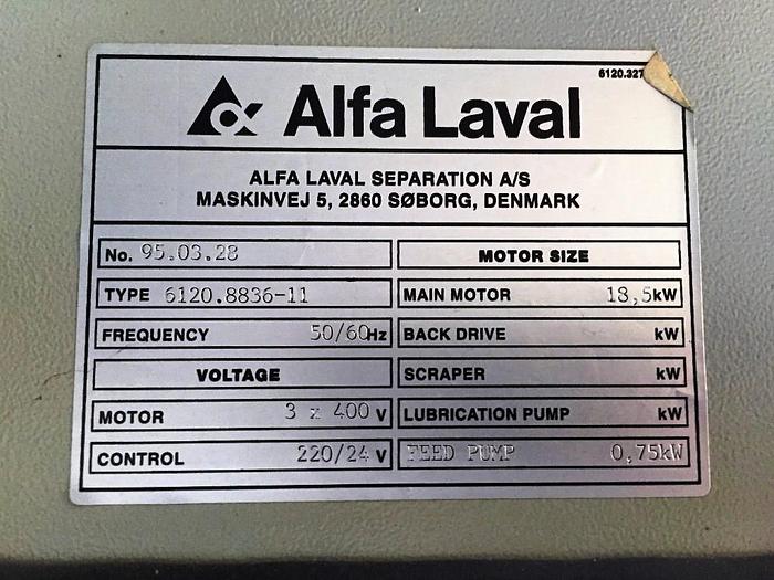 Used Alfa Laval Elelctrical panel for NX409 decanter centrifuge