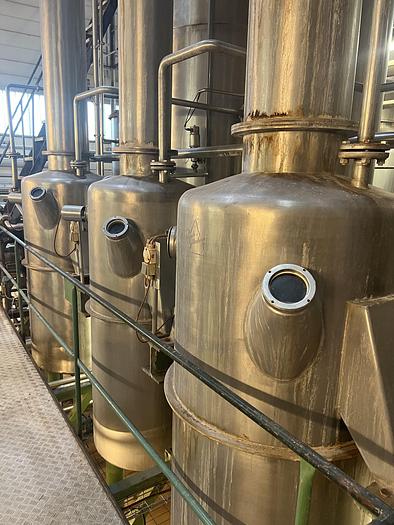 Used 1975 APV - ANHYDRO 4-step Falling-Film vacuum evaporator unit