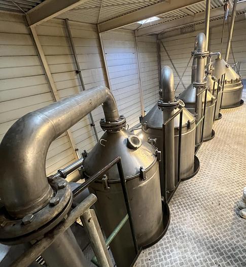 Used 1975 APV - ANHYDRO 4-step Falling-Film vacuum evaporator unit