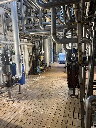 Used 1975 APV - ANHYDRO 4-step Falling-Film vacuum evaporator unit