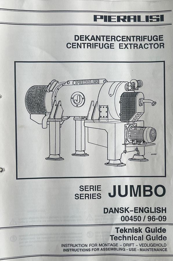 Refurbished PIERALISI decanter, type JUMBO 4