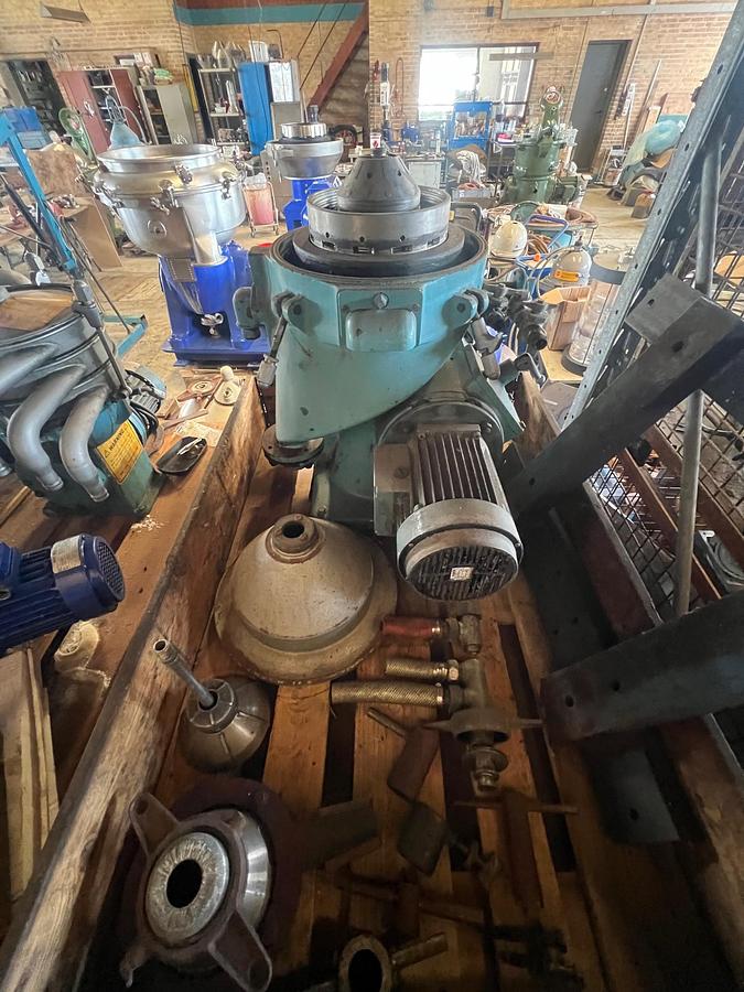 Used Alfa Laval WSPX204-TGT-74. Used for separating tramp oils from cooling liquids.