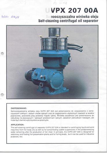 Used Alfa Laval UVPX 207BGT-24 purifier