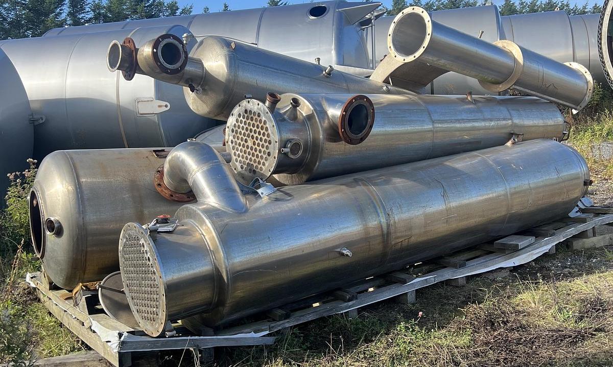 Used 2-step falling film evaporator.