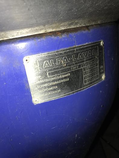Used Alfa Laval BRPX 213-35H-22 clarifier