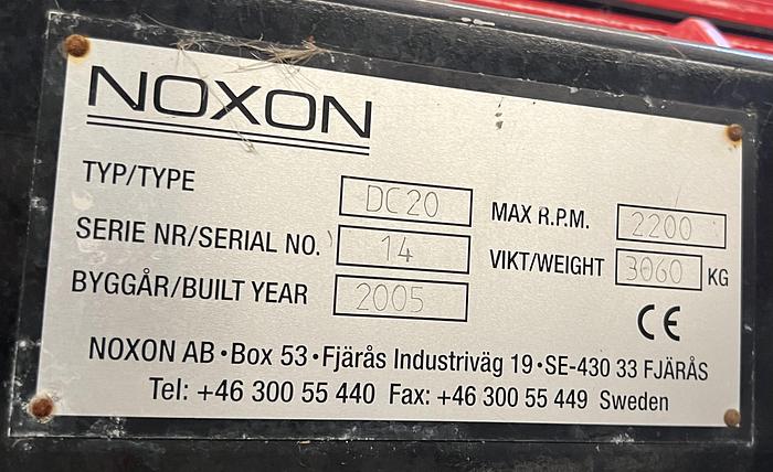 Used NOXON – DC 20 decanter, for sludge dewatering