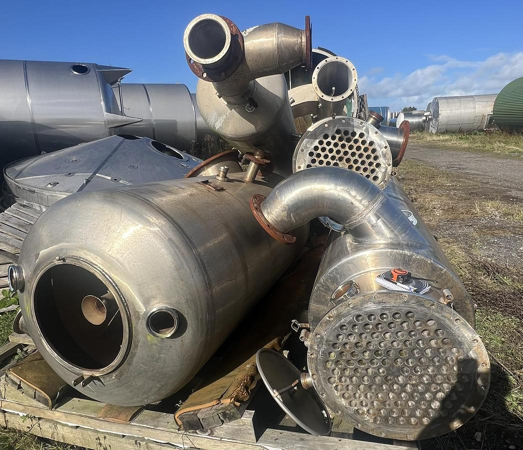 Used 2-step falling film evaporator.