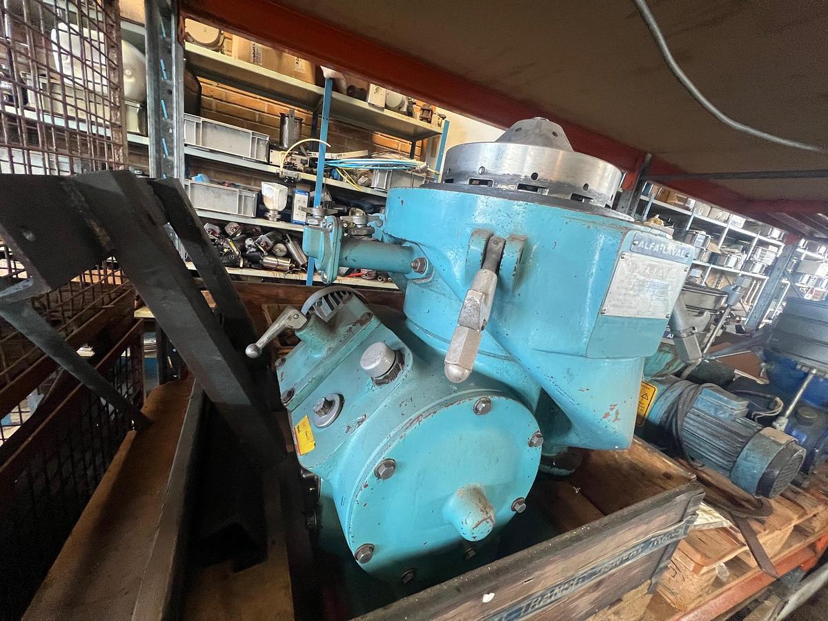 Used Alfa Laval WSPX204-TGT-74. Used for separating tramp oils from cooling liquids.