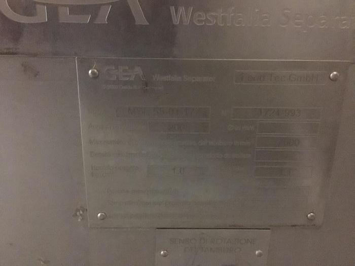 Refurbished Westfalia Separator MSE 55-01 milk separator