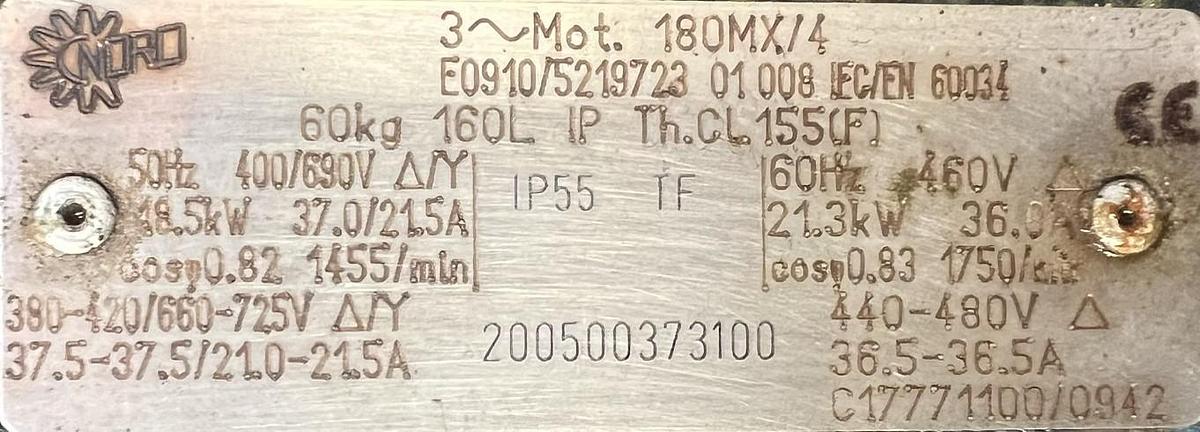 Used NORD Gearmotor factory SK 83 - 180MX/4TF