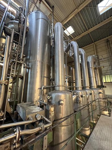 Used 1975 APV - ANHYDRO 4-step Falling-Film vacuum evaporator unit