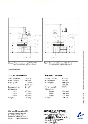 Used 1996 TSK Separator TSK 100A