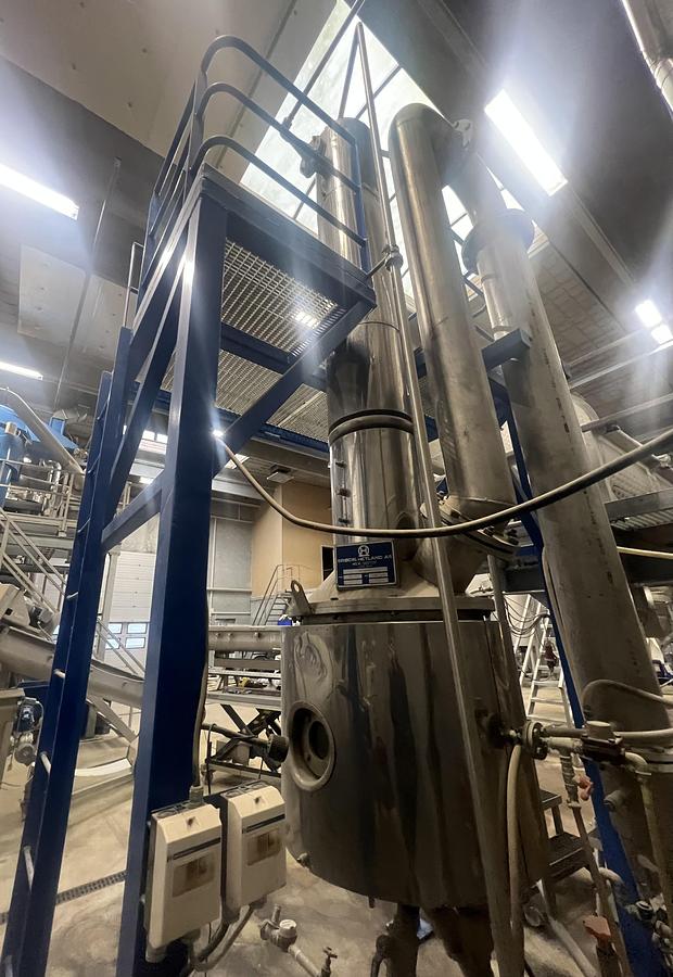 Used Brdr. Hetland A/S, 1-step Falling-Film vacuum evaporator unit