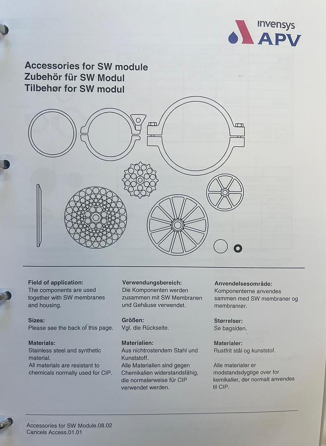 Used 2006 APV Invensys A/S UF- membrane plant
