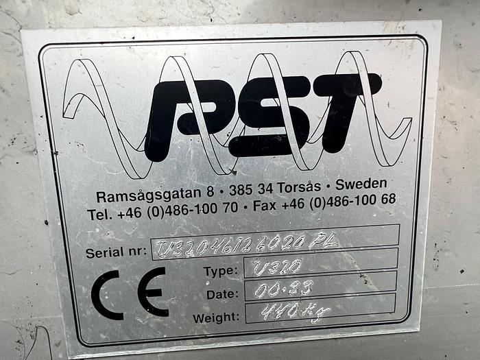 Used PST SWEDEN Shaftless screw conveyor, type U320